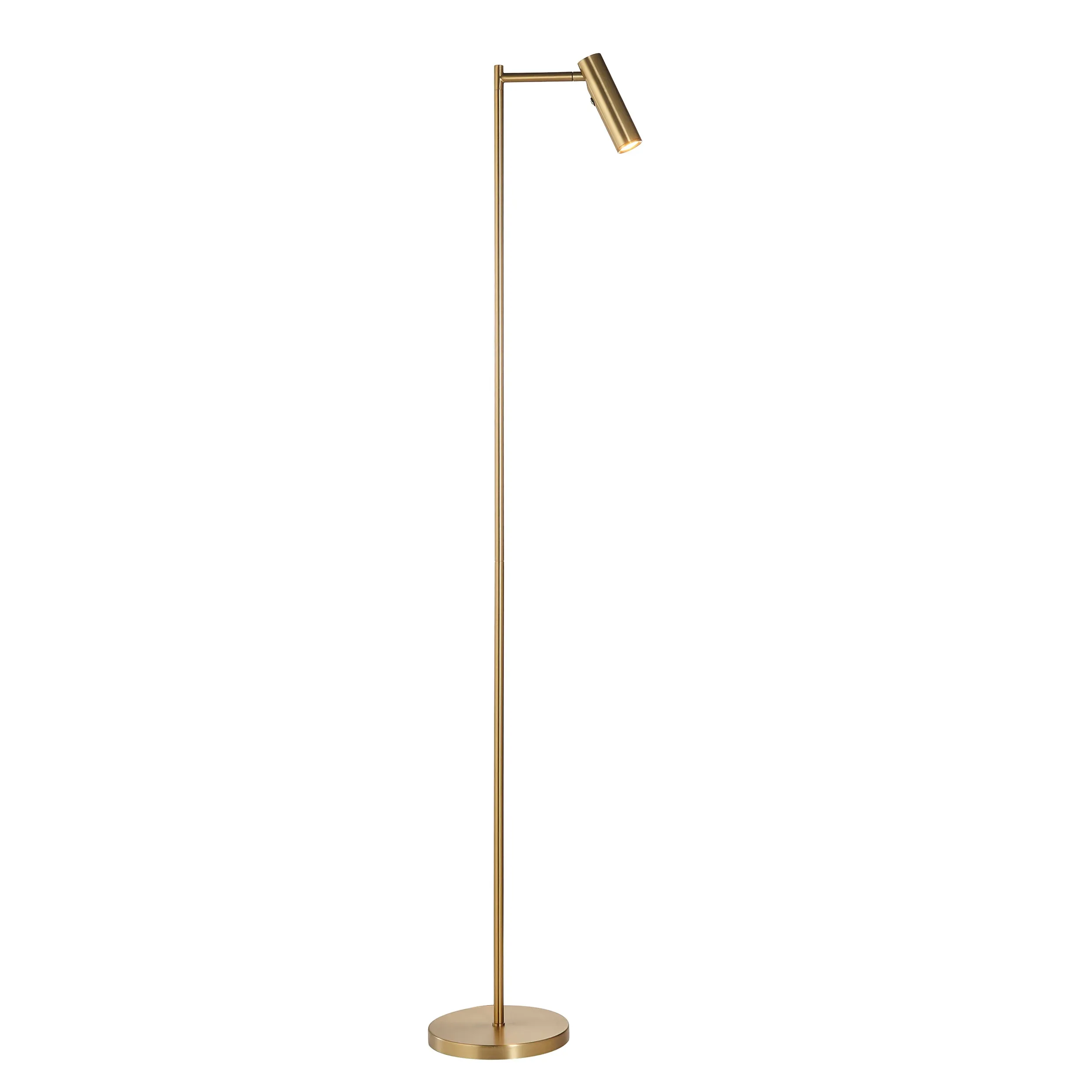 Endon 99774 Dedicated Reader 1lt Floor Warm brass plate 4W LED (COB) Warm White