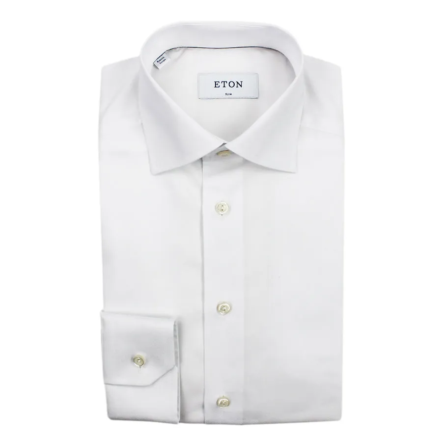 Eton - Slim Fit Self Woven Shirt in White