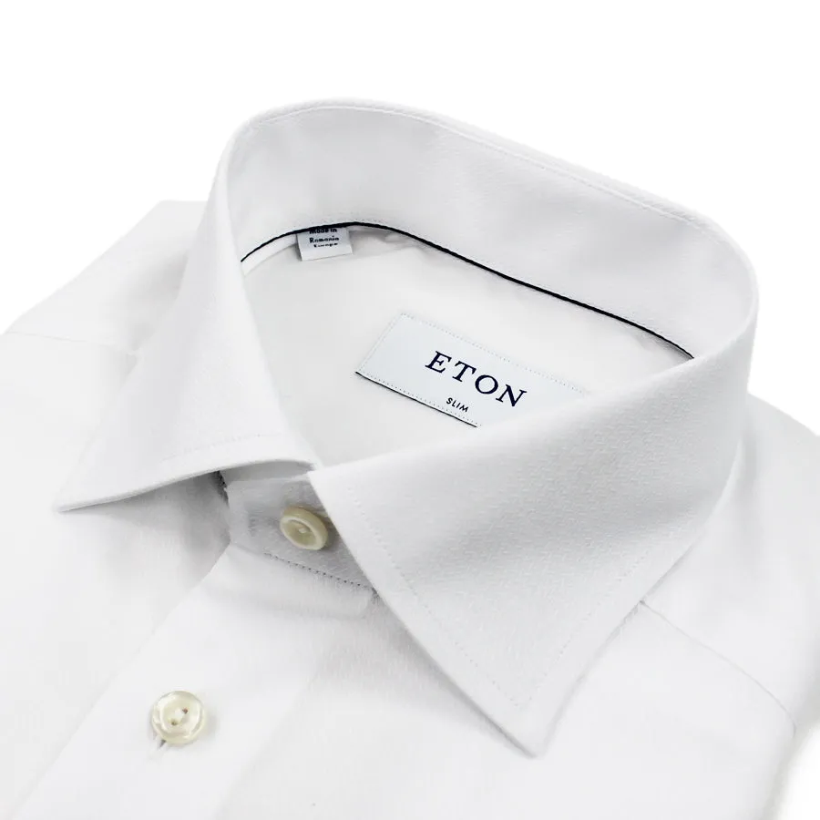Eton - Slim Fit Self Woven Shirt in White