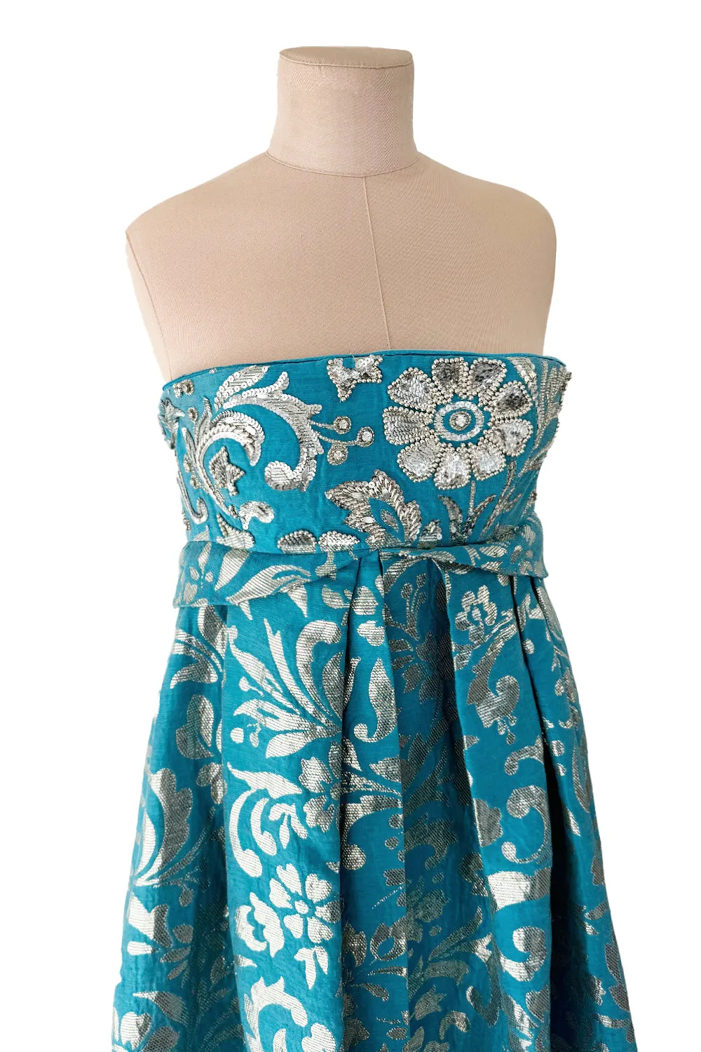 Extraordinary Cruise 2008 Christian Dior by John Galliano Look 60 Turquoise Dress w Crystals