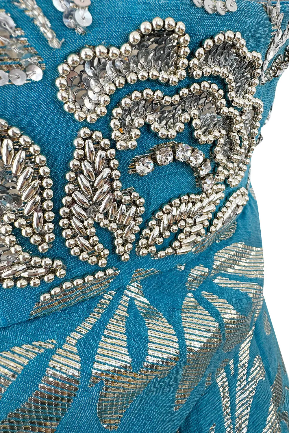 Extraordinary Cruise 2008 Christian Dior by John Galliano Look 60 Turquoise Dress w Crystals