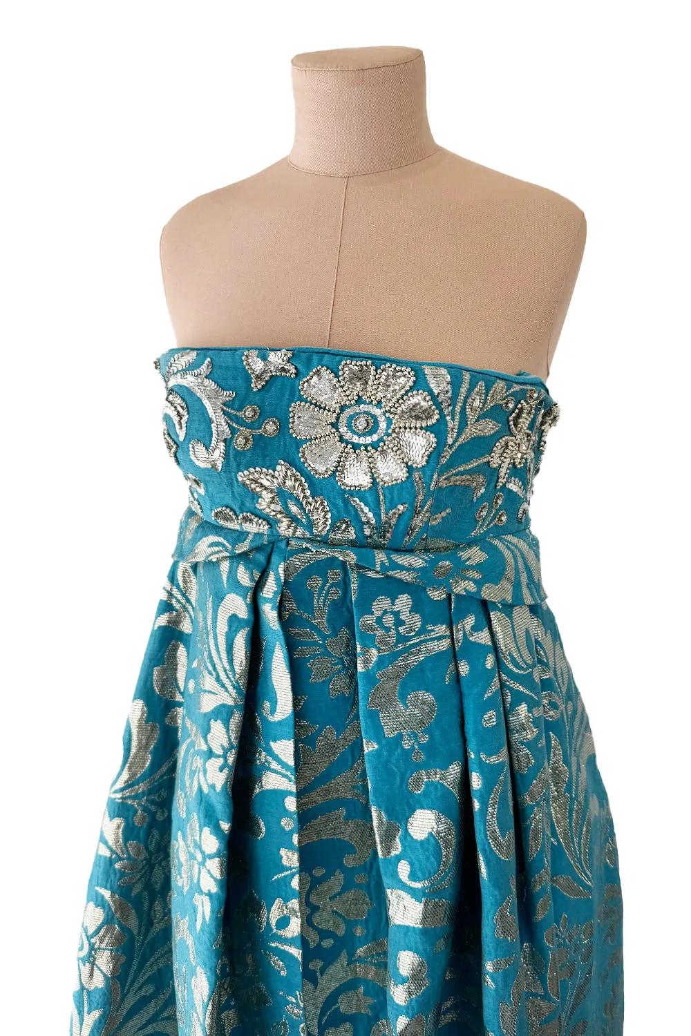 Extraordinary Cruise 2008 Christian Dior by John Galliano Look 60 Turquoise Dress w Crystals