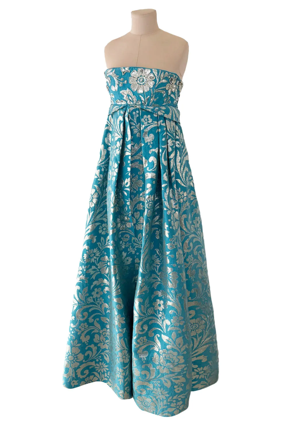 Extraordinary Cruise 2008 Christian Dior by John Galliano Look 60 Turquoise Dress w Crystals
