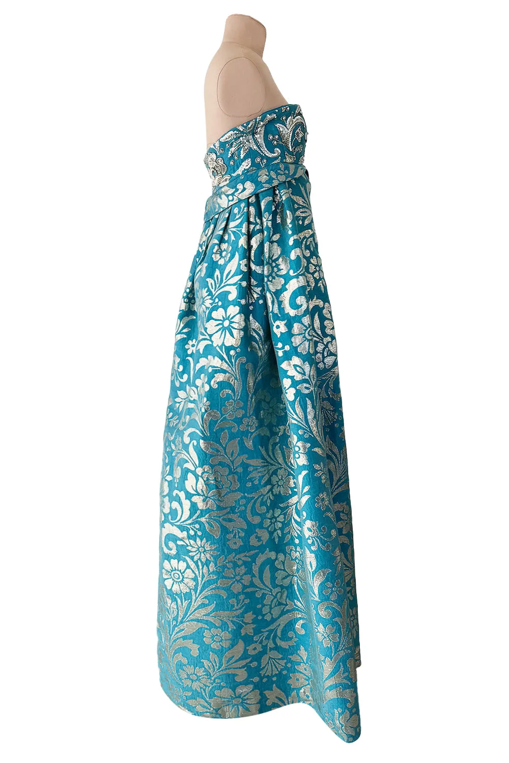Extraordinary Cruise 2008 Christian Dior by John Galliano Look 60 Turquoise Dress w Crystals