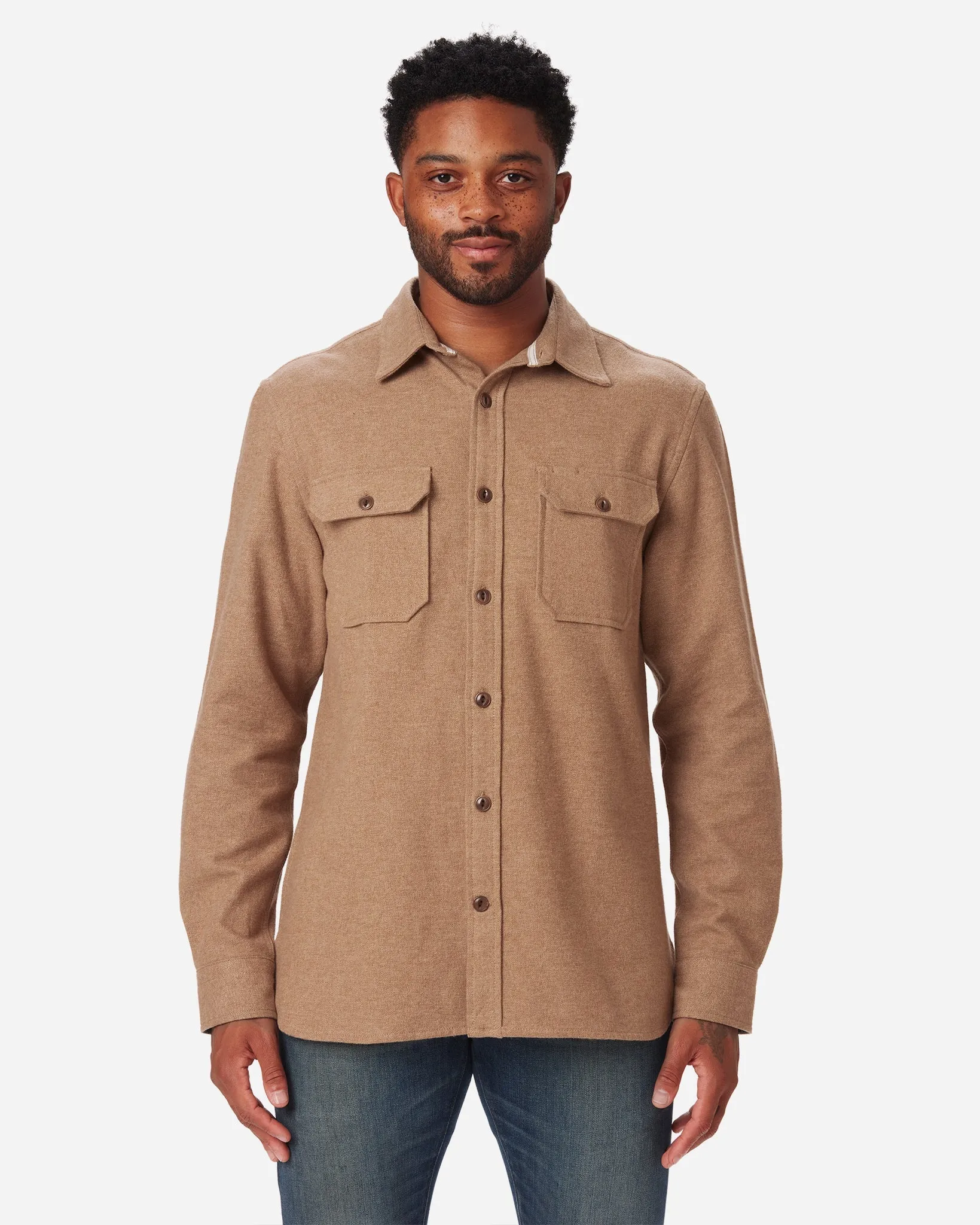 Flannel - Utility Shirt - Camel