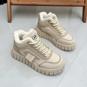 Fleece-lined Warm White Shoes