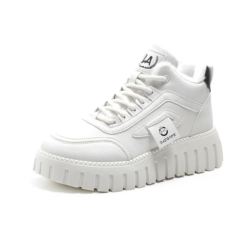 Fleece-lined Warm White Shoes