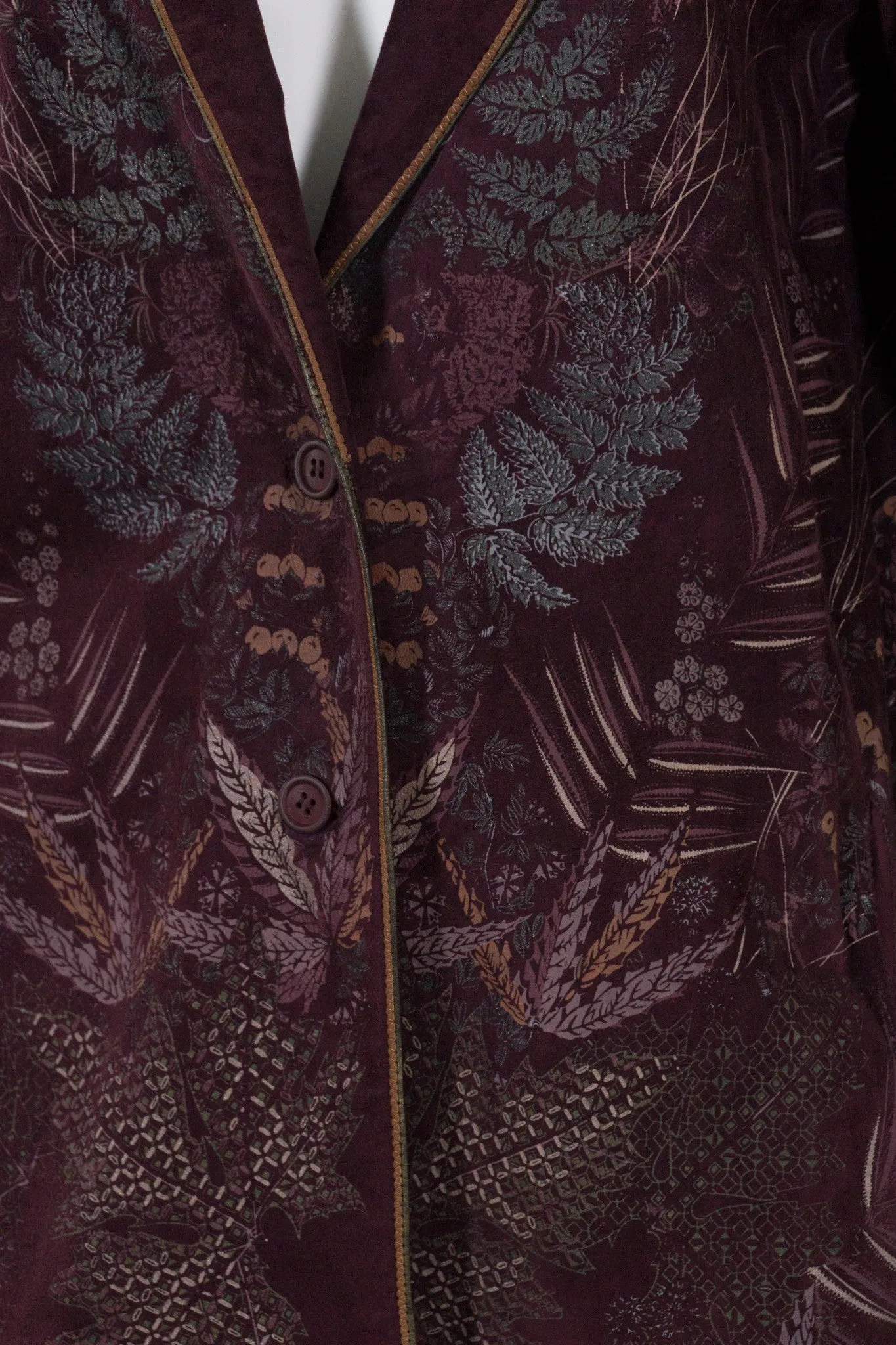 Flora Stamped Suede Boyfriend Jacket