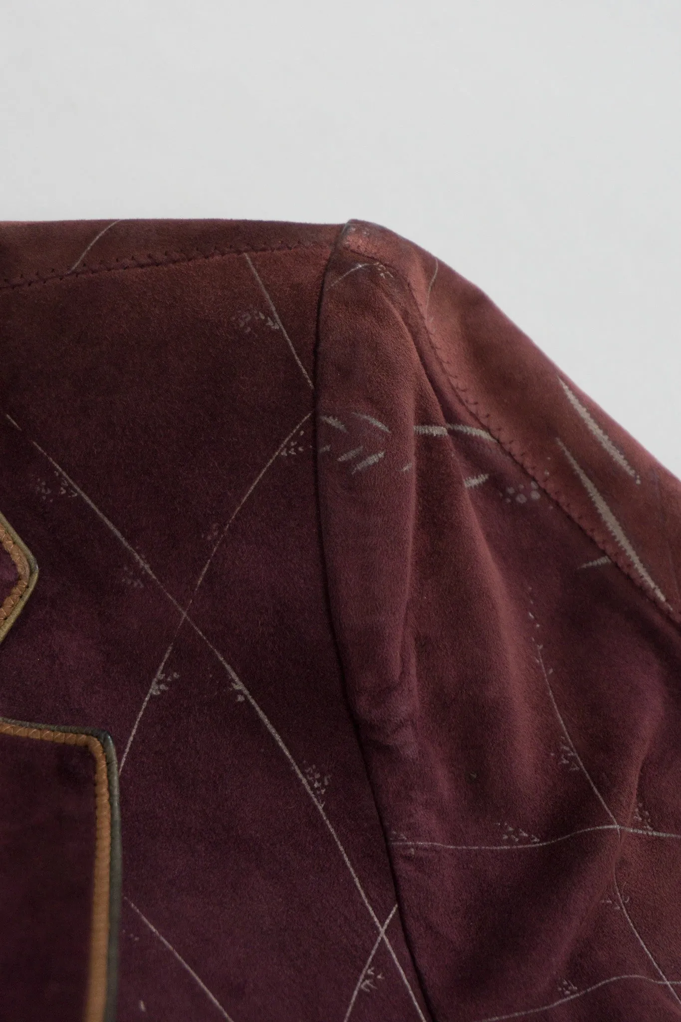 Flora Stamped Suede Boyfriend Jacket