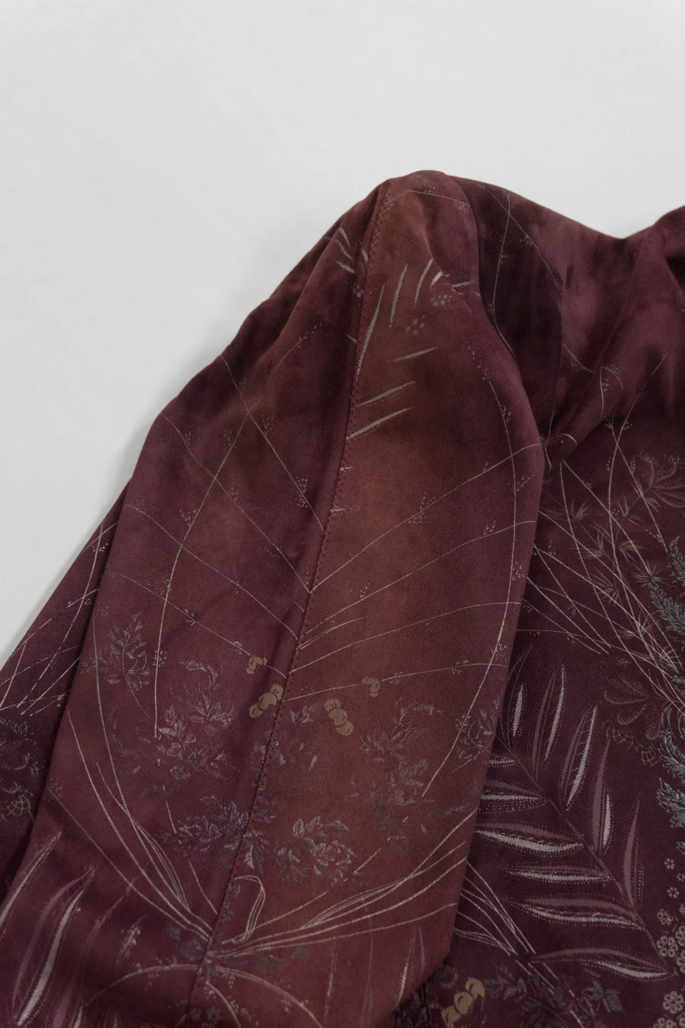 Flora Stamped Suede Boyfriend Jacket