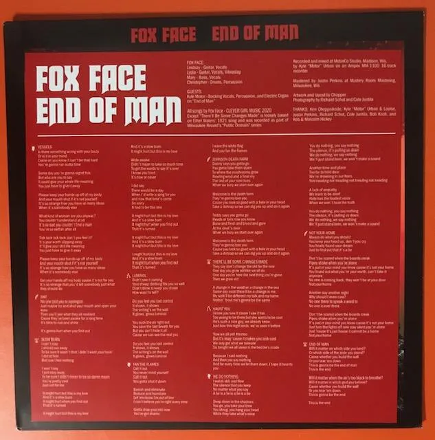 Fox Face - End of Man [BLACK VINYL] – New Vinyl