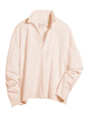 Frank & Eileen Patrick Popover Heritage Jersey Henley in Almond