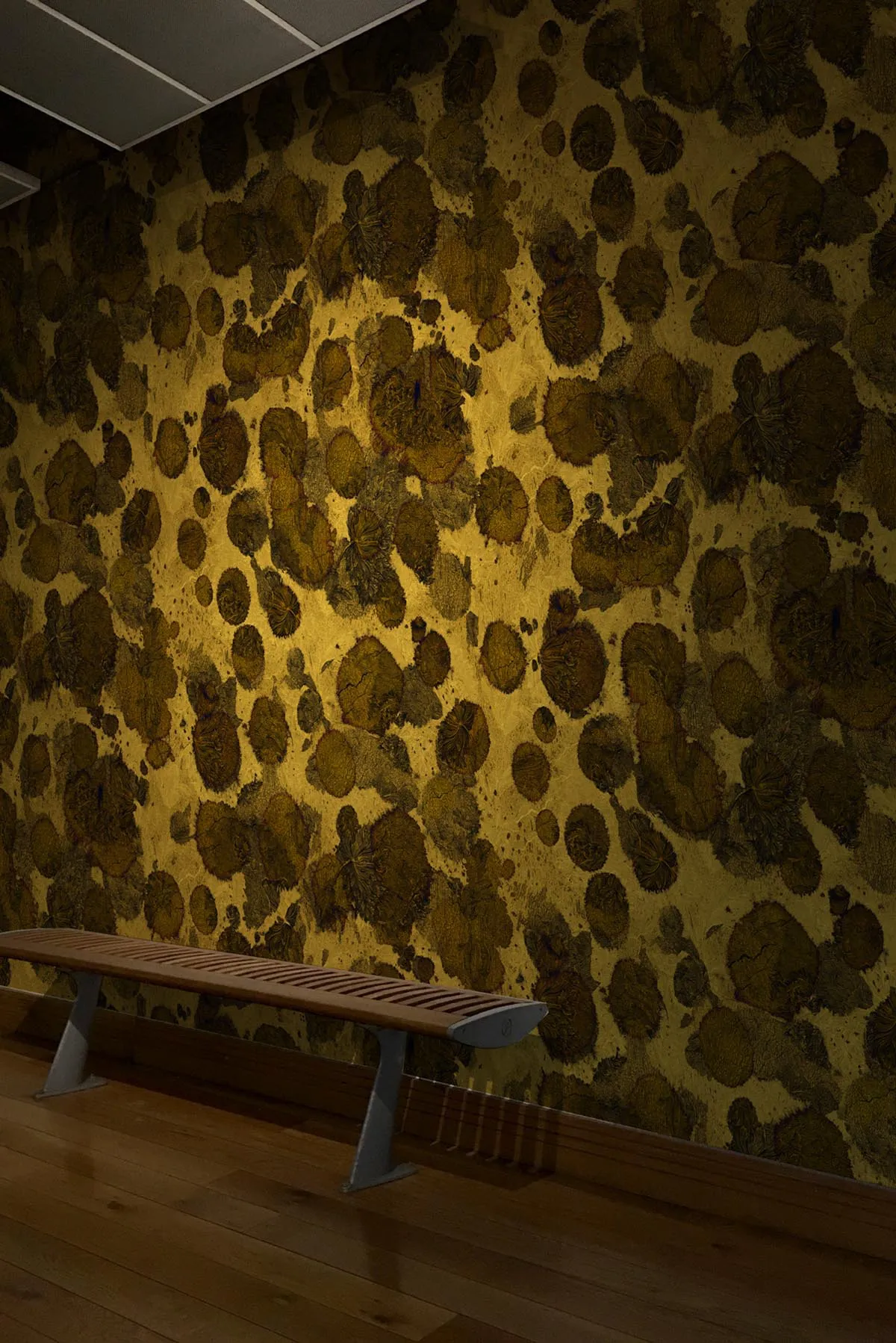 fresco old gold vinyl wallpaper