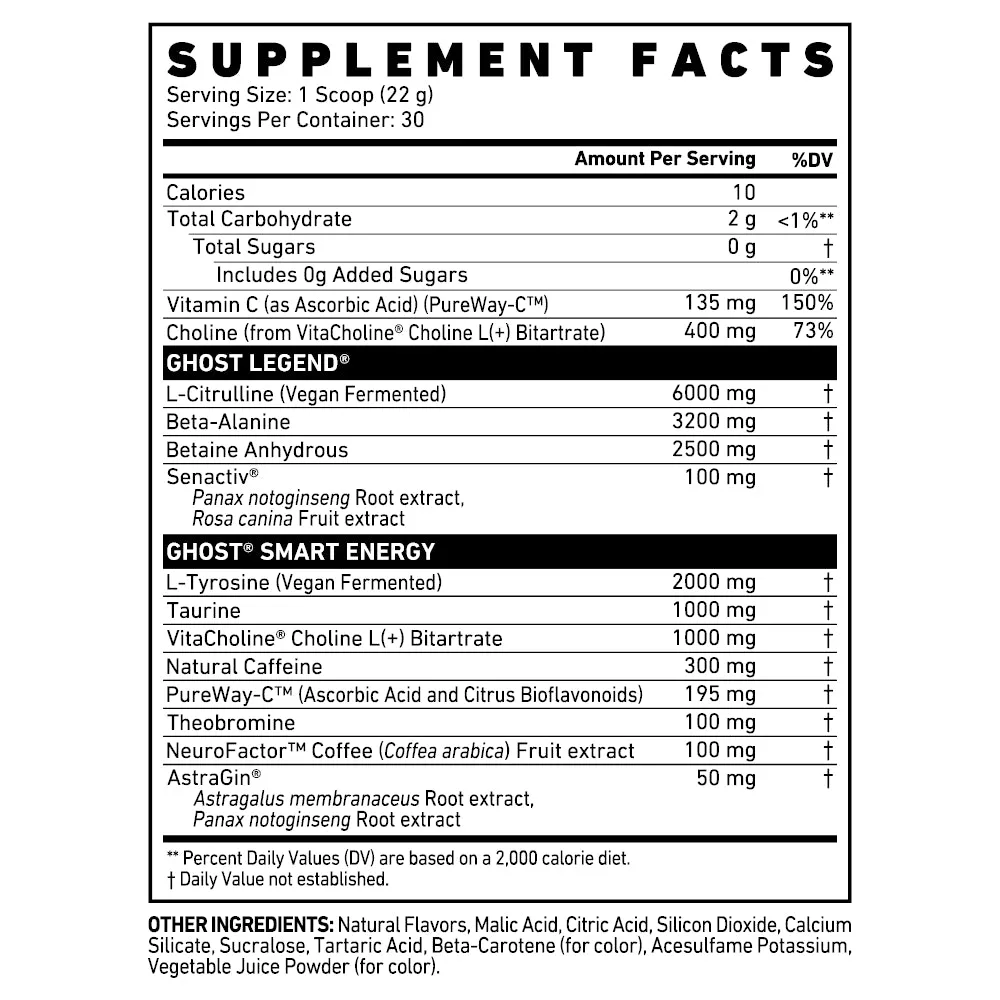 Ghost Legend Pre Workout V4 - 30 Servings