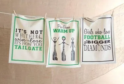 Grain Sack Printed Kitchen Tailgate Towels - 3 Styles