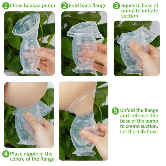 Haakaa Gen 2 Silicone Manual Breast Pump, 100ml (w/ Suction Base & Lid) - 3 Color