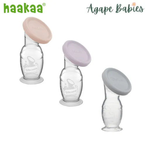 Haakaa Gen 2 Silicone Manual Breast Pump, 100ml (w/ Suction Base & Lid) - 3 Color