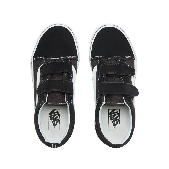 Junior Old Skool Velcro Black kinder schoenen 8  tm 14 jaar