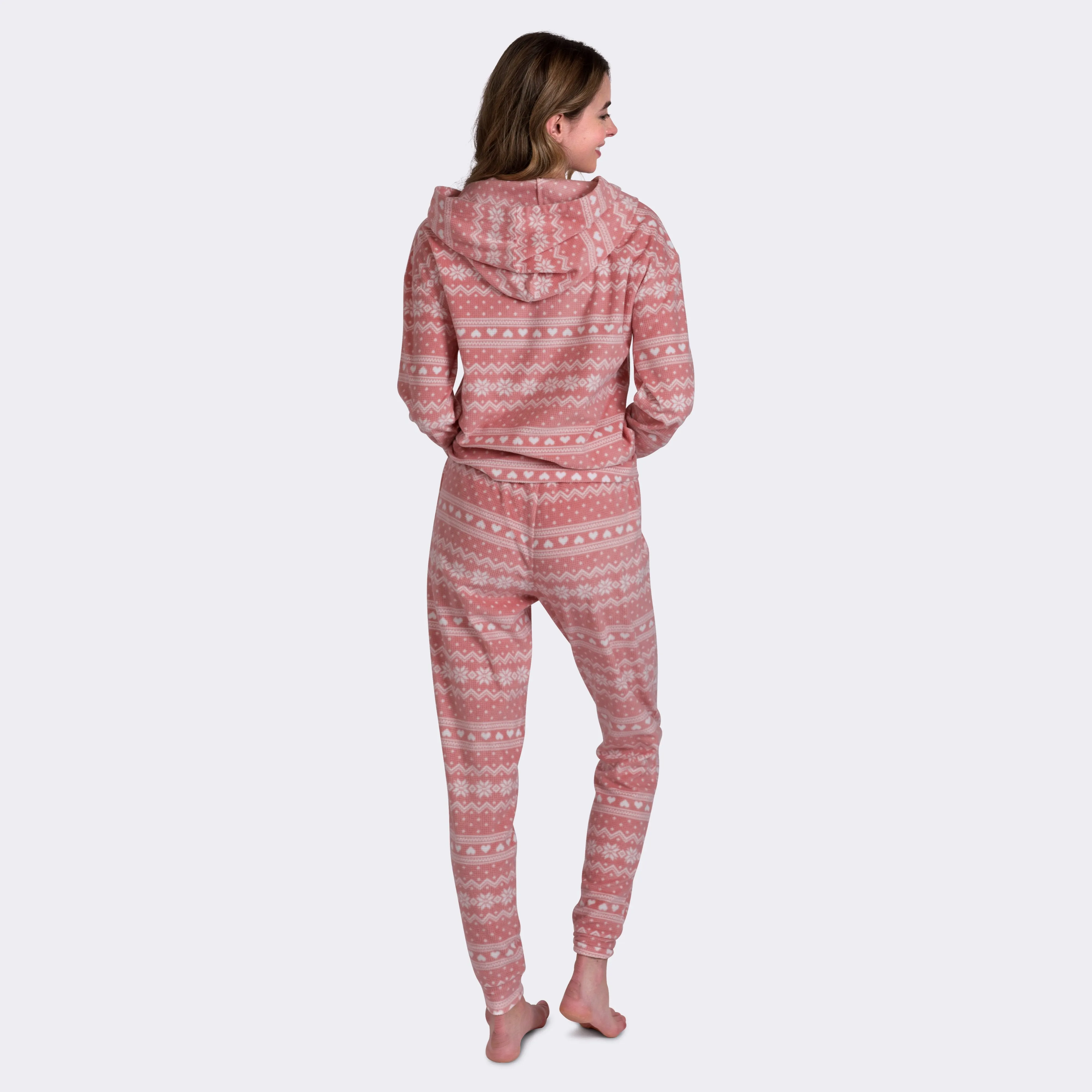 Ladies 2-PC Brushed Waffle Cozy Pajama Set
