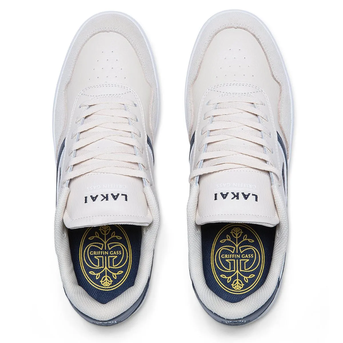 Lakai Terrace Skate Shoes - Cream/Navy