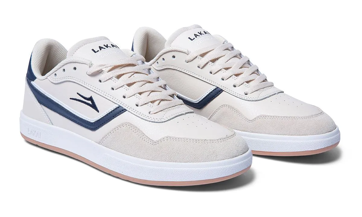 Lakai Terrace Skate Shoes - Cream/Navy