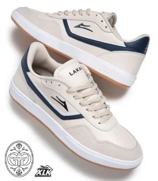 Lakai Terrace Skate Shoes - Cream/Navy