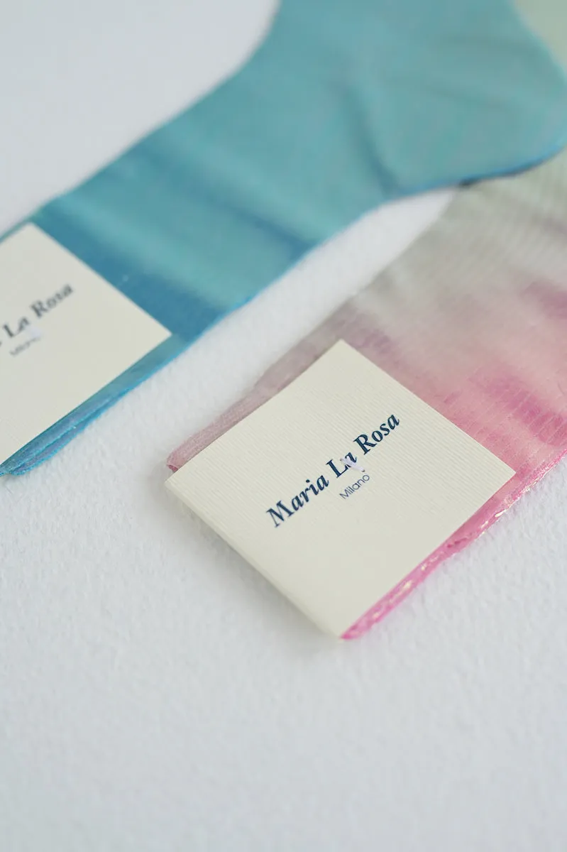Laminated Ribbed Socks in Various Colors