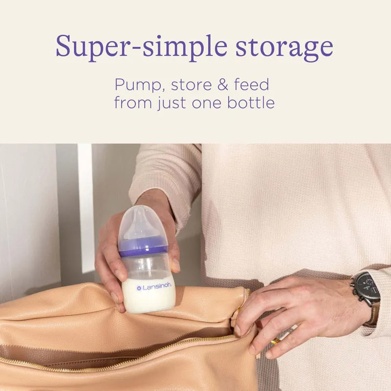 Lansinoh Plastic Milk Storage Bottles 4Pk