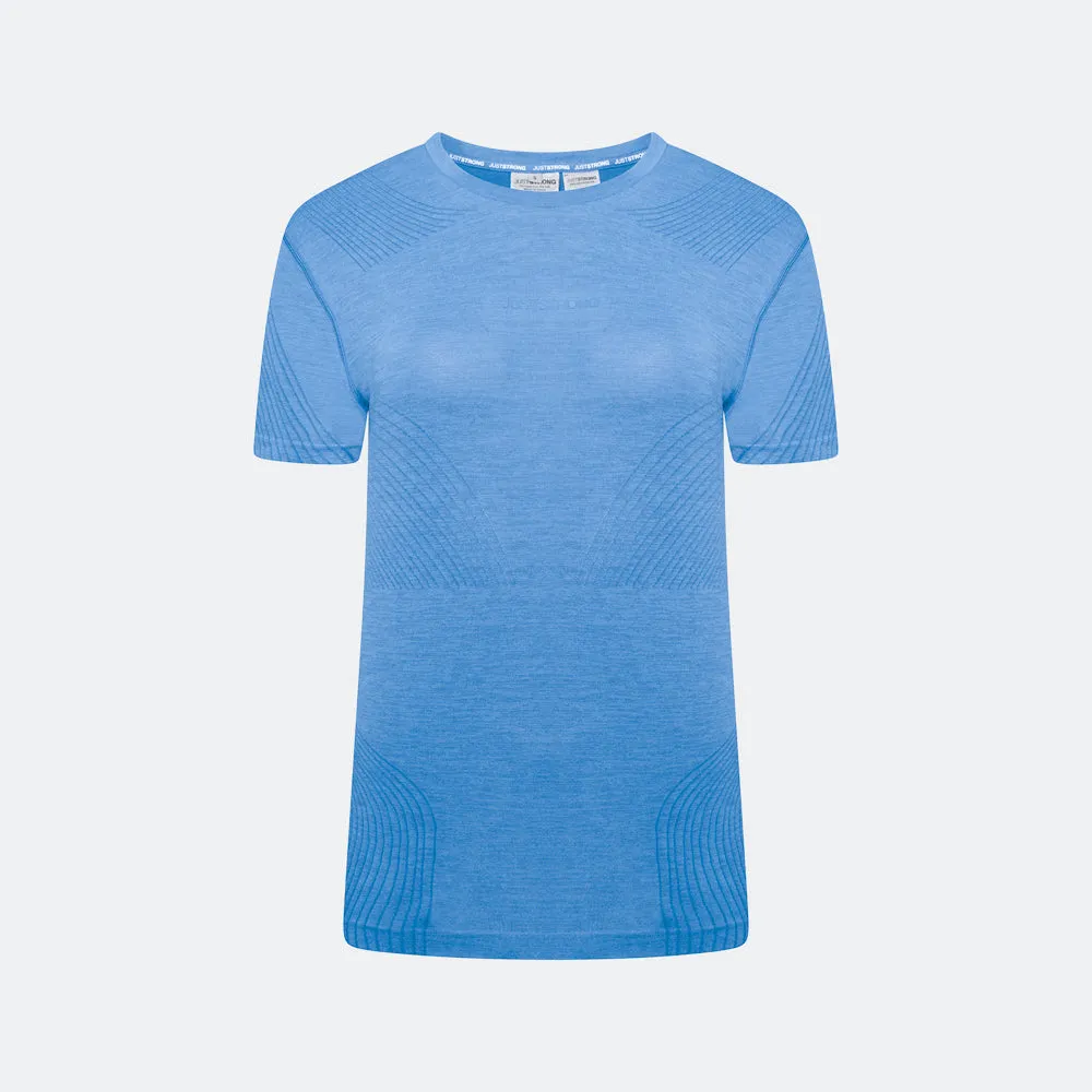 Laser Seamless Workout Tee - Royal Blue