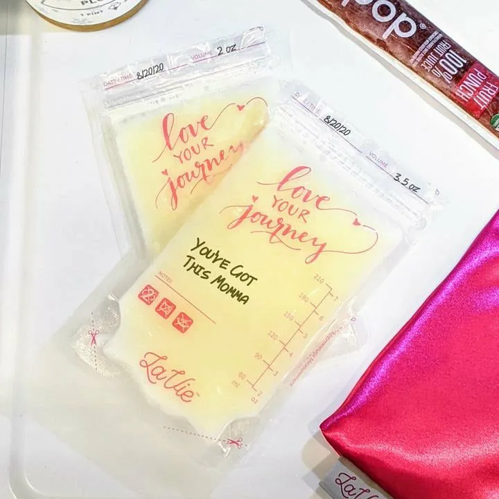 LaVie Breast Milk Storage Bags - 50 Storage Bags Pre-Sterilized, 210ml Capacity (BPA Free)