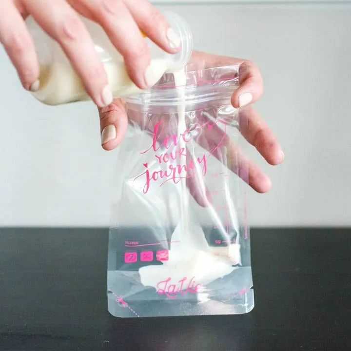 LaVie Breast Milk Storage Bags - 50 Storage Bags Pre-Sterilized, 210ml Capacity (BPA Free)