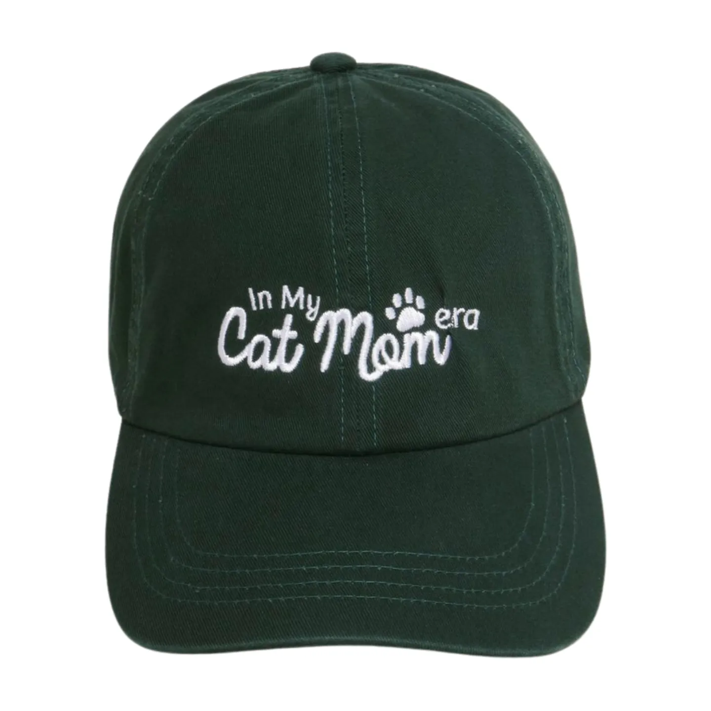 LCAP3297 - In My Cat Mom Era Script Embroidered Baseball Cap