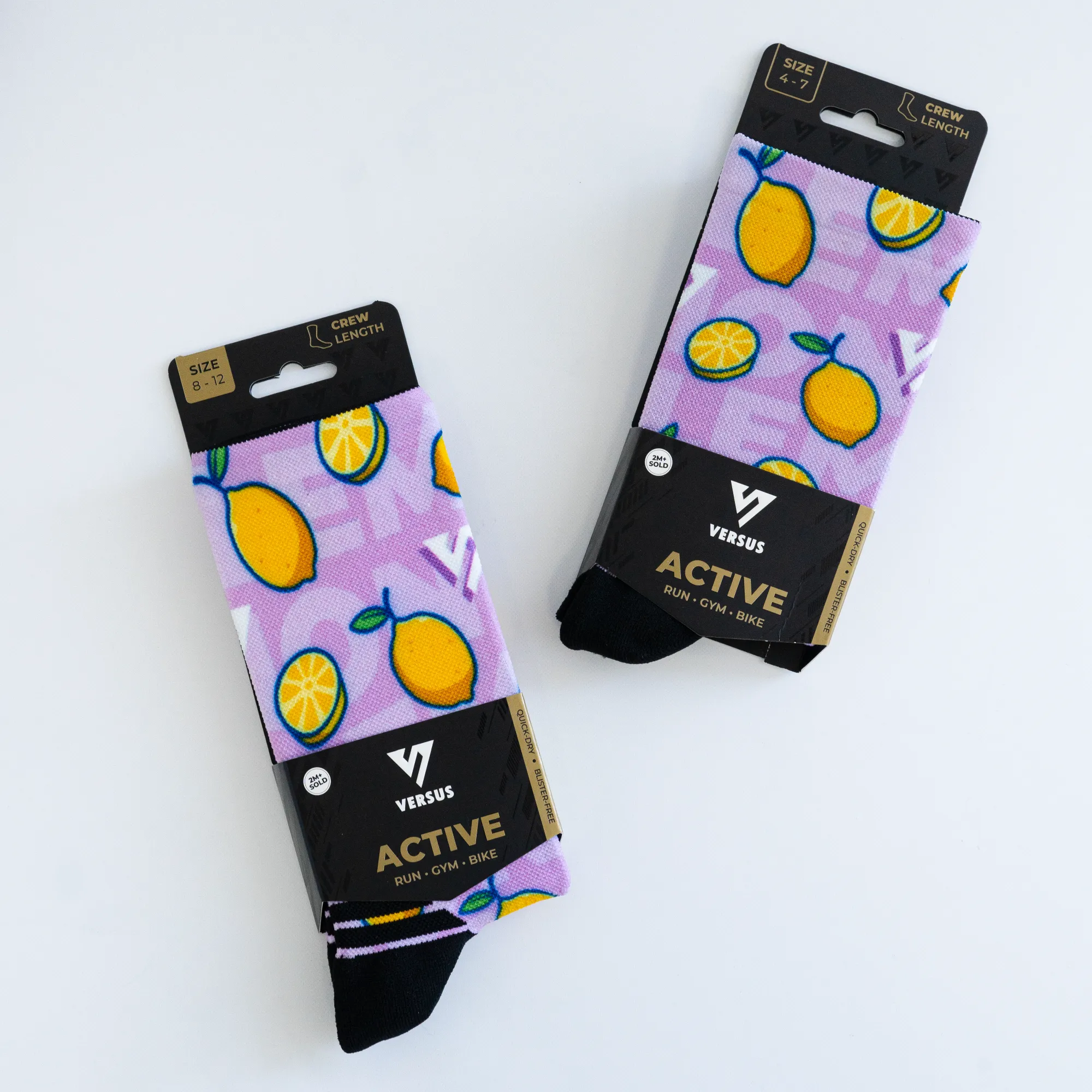 Lemon Active Crew Socks