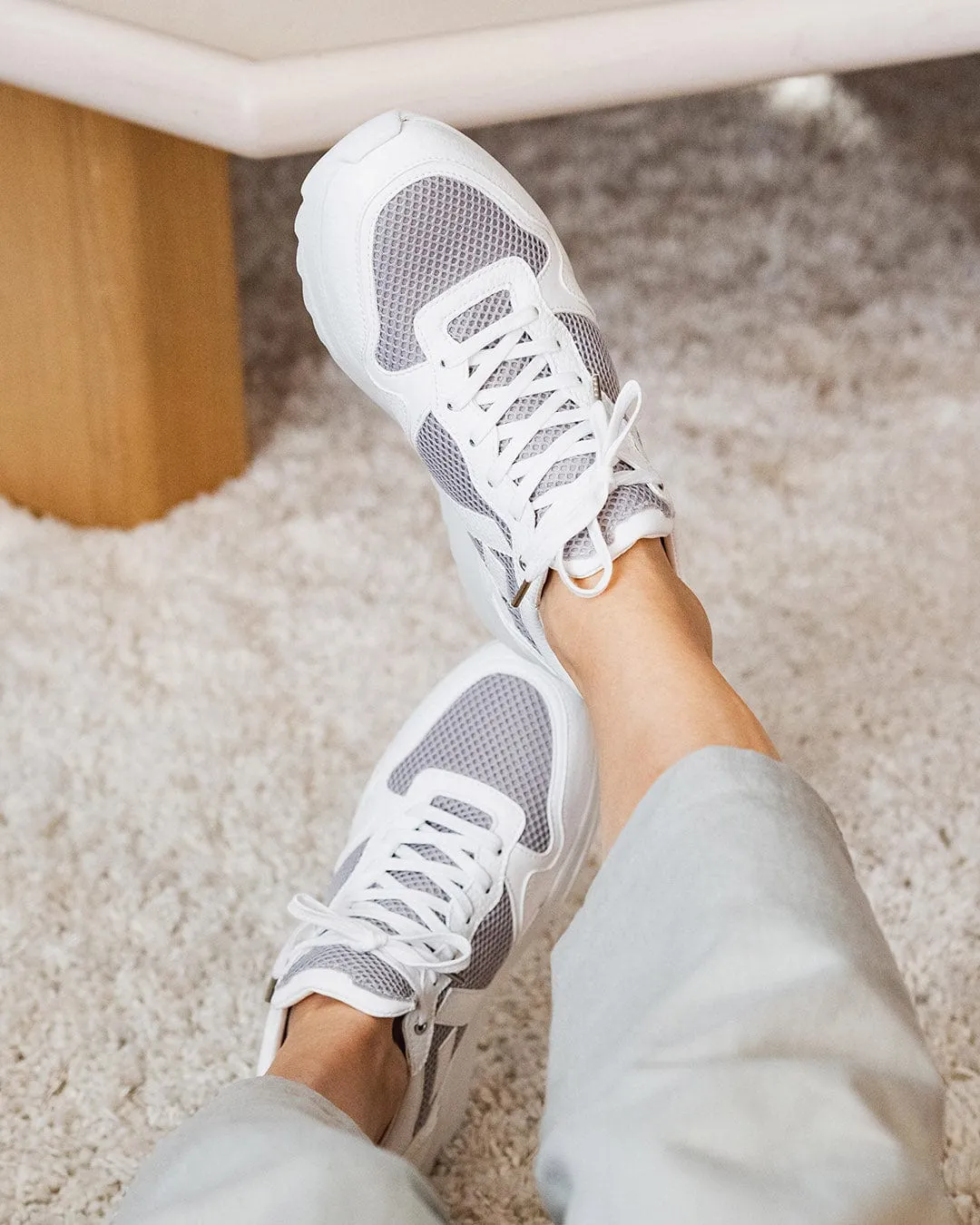 Lewis Unisex Biosorced & Recycled Vegan Running Trainers | White