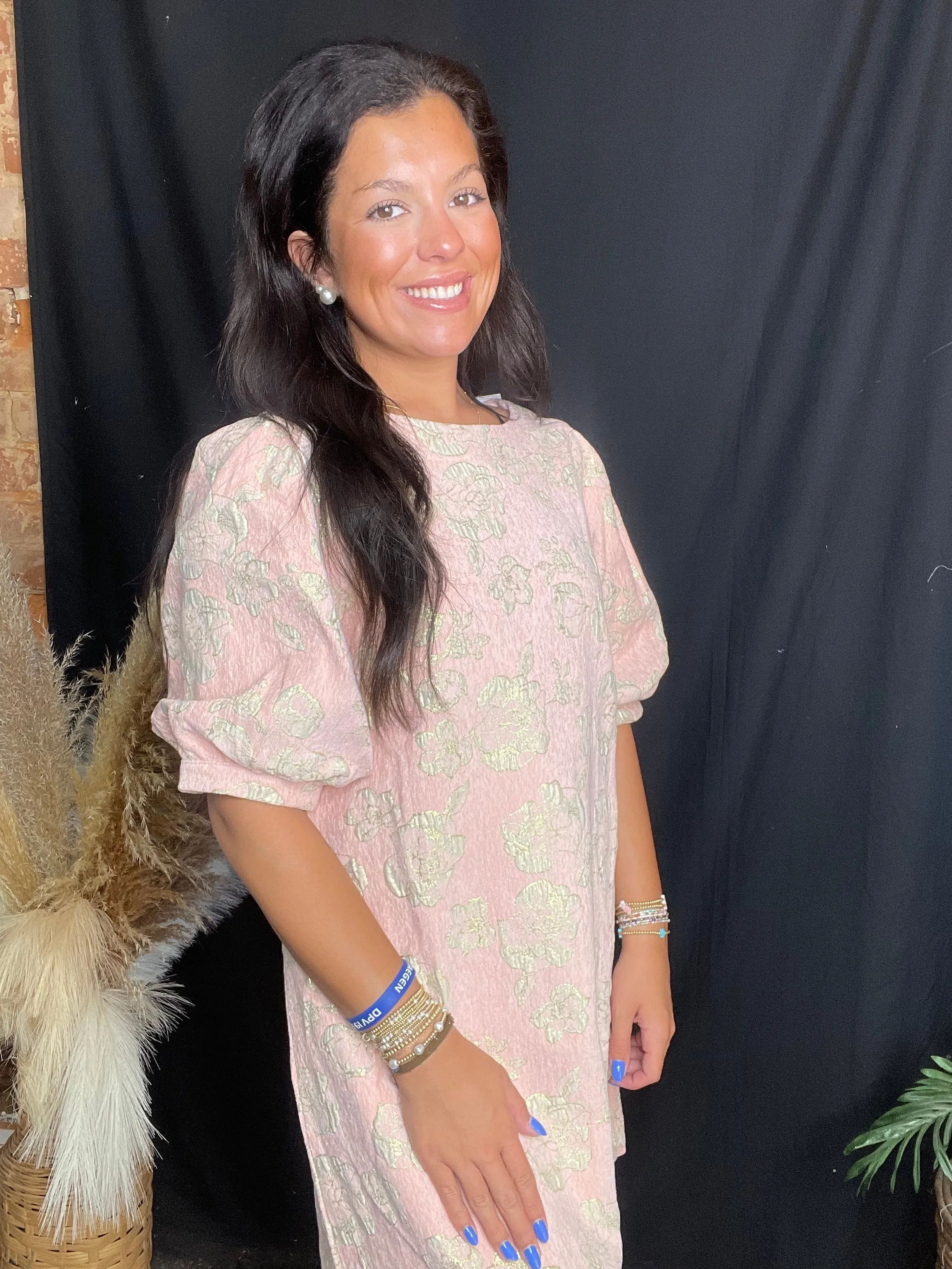 Light Pink & Metallic Dress