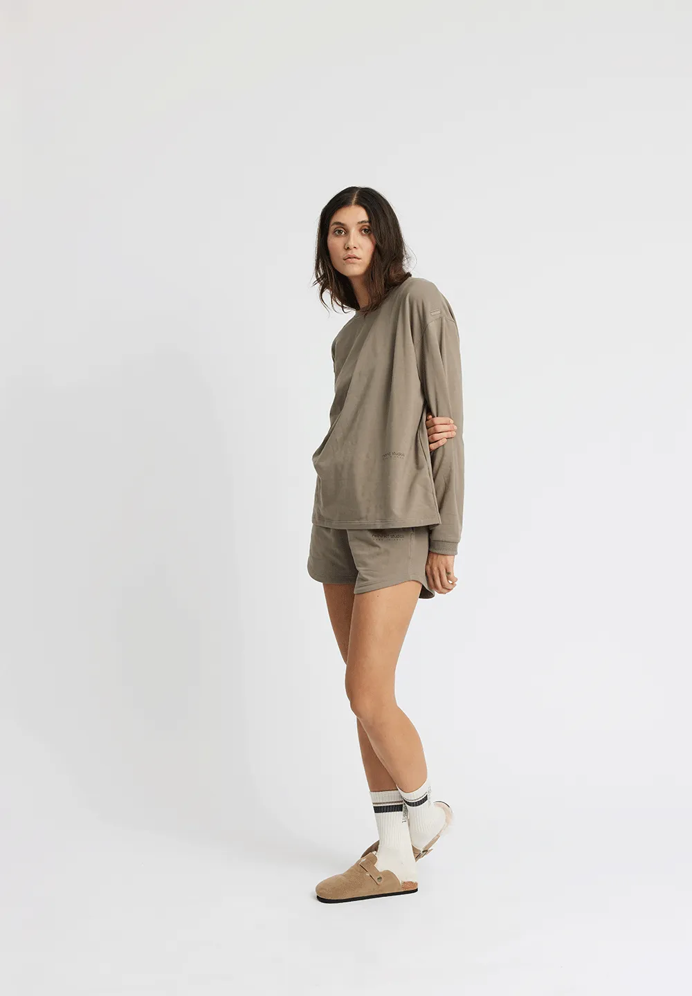 Light Sweat Shorts HANGOUT - warm grey