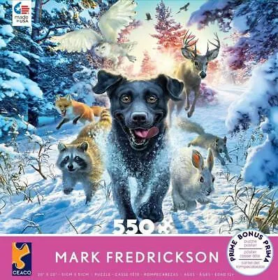 MARK FREDRICKSON - BLACK LAB - 550 PIECE PUZZLE