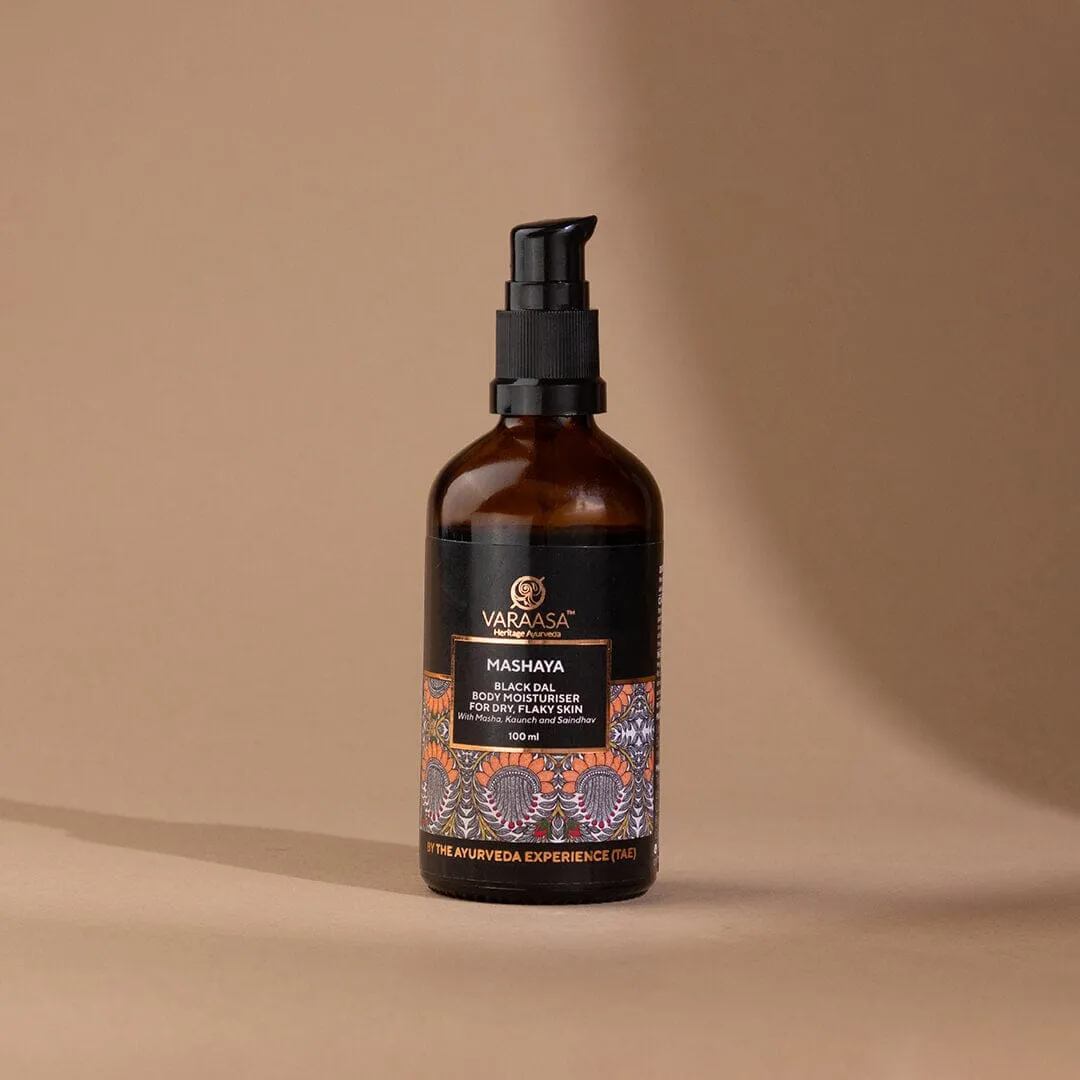 Mashaya Black Dal Body Moisturiser for Dry, Flaky Skin | Natural Moisturising Body Oil