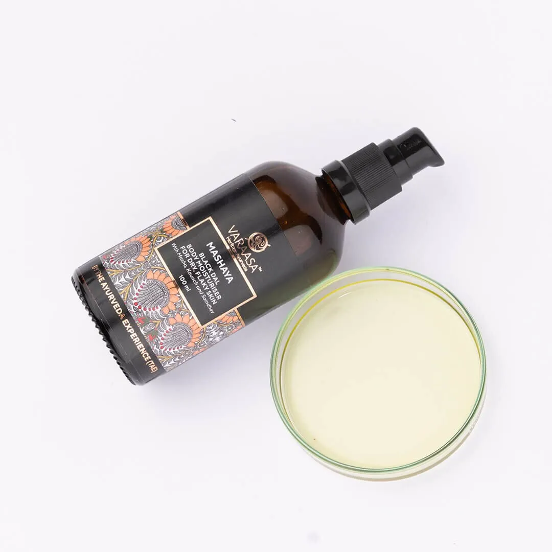Mashaya Black Dal Body Moisturiser for Dry, Flaky Skin | Natural Moisturising Body Oil