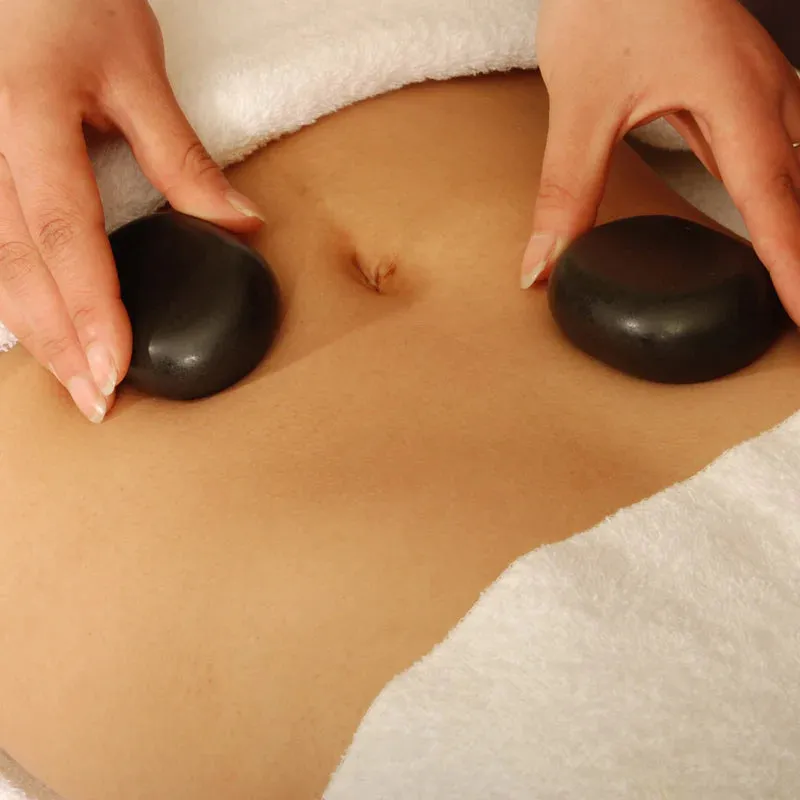 Master Massage Large Flat Ovular Basalt Hot Stone Massage 8 piece Pack 3" x 2.2" x 1.1" Rock