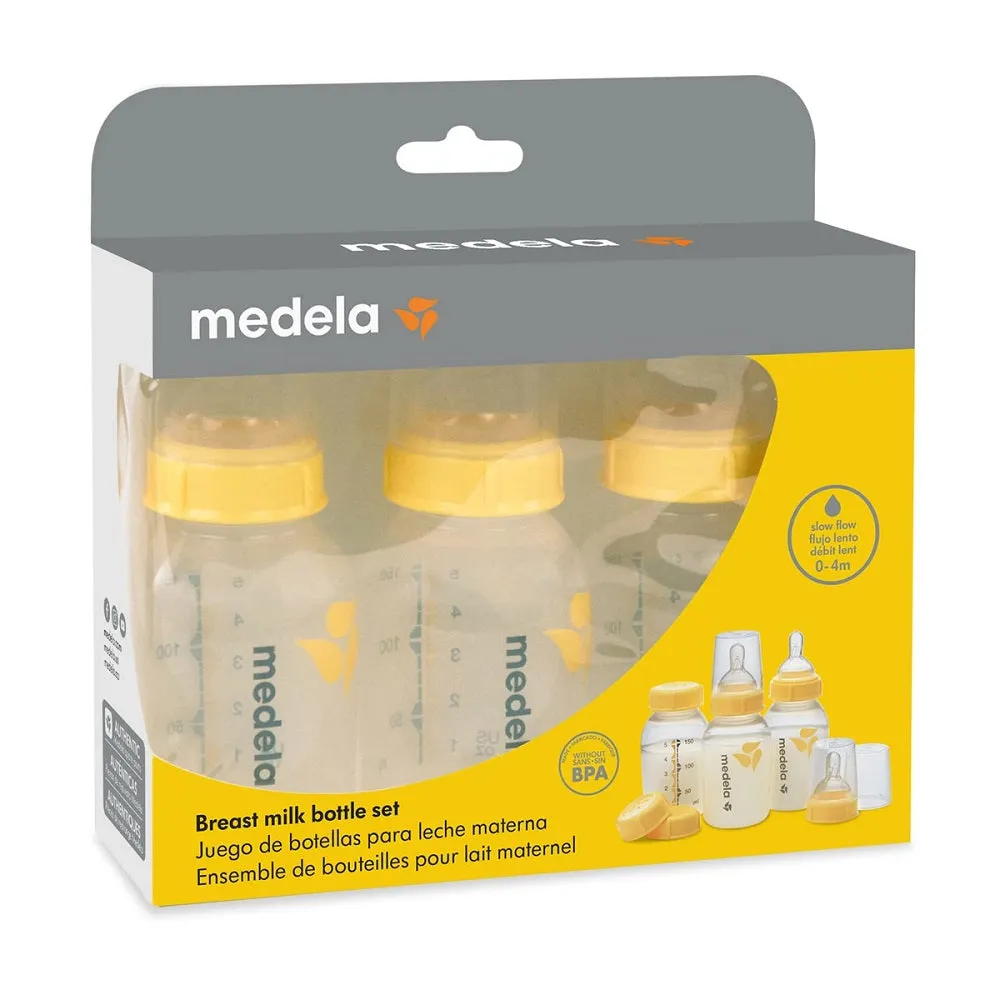 Medela Breast Milk Bottle & Nipple Set 3-Pack (150 ml)