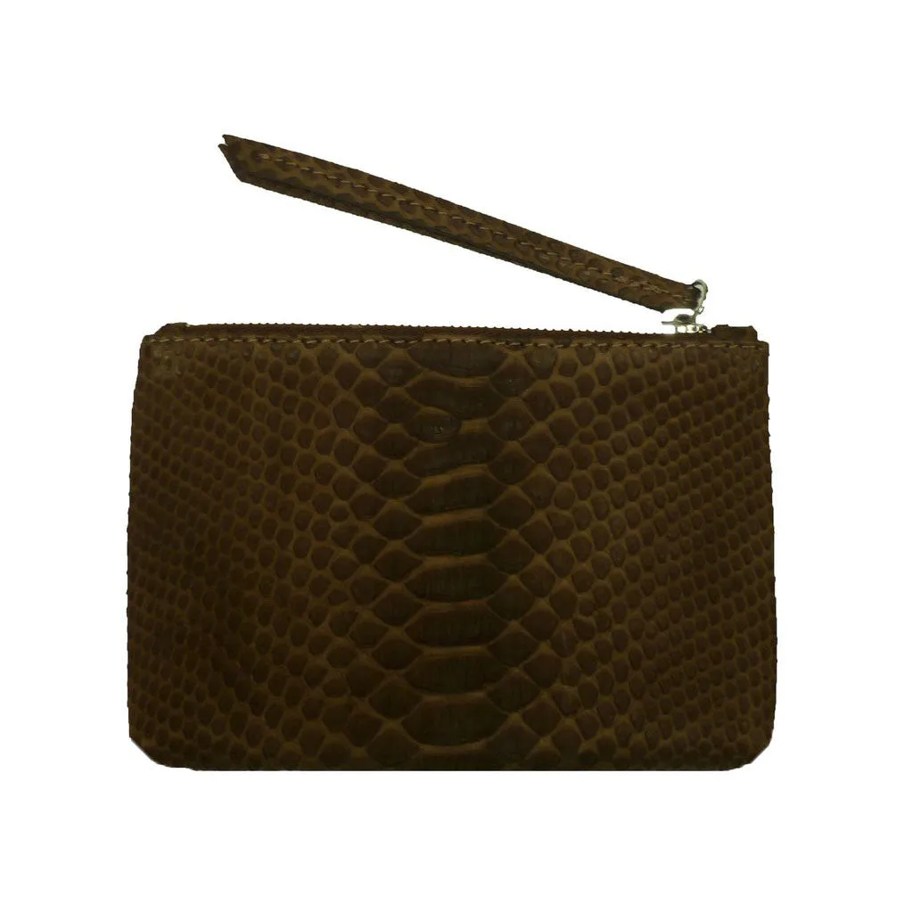 Mini Snakeskin Cosmetic Bag