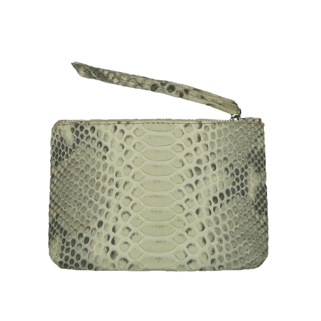 Mini Snakeskin Cosmetic Bag