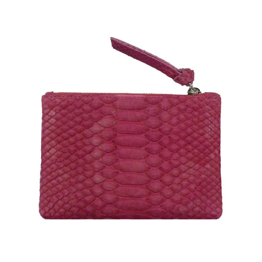 Mini Snakeskin Cosmetic Bag