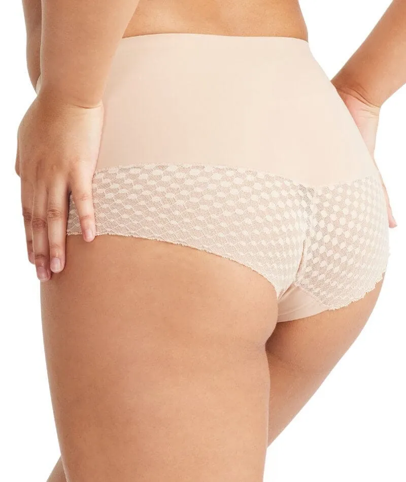 Nancy Ganz Revive Lace Waisted Brief - Warm Taupe
