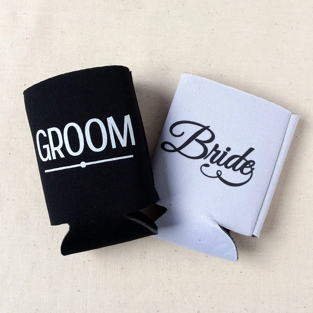 Neoprene Wedding Can Cooler #179N - Merry and Married