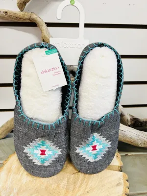 NEW Xhilaration Teal & Grey Slippers - Size S/M/P/M5-7
