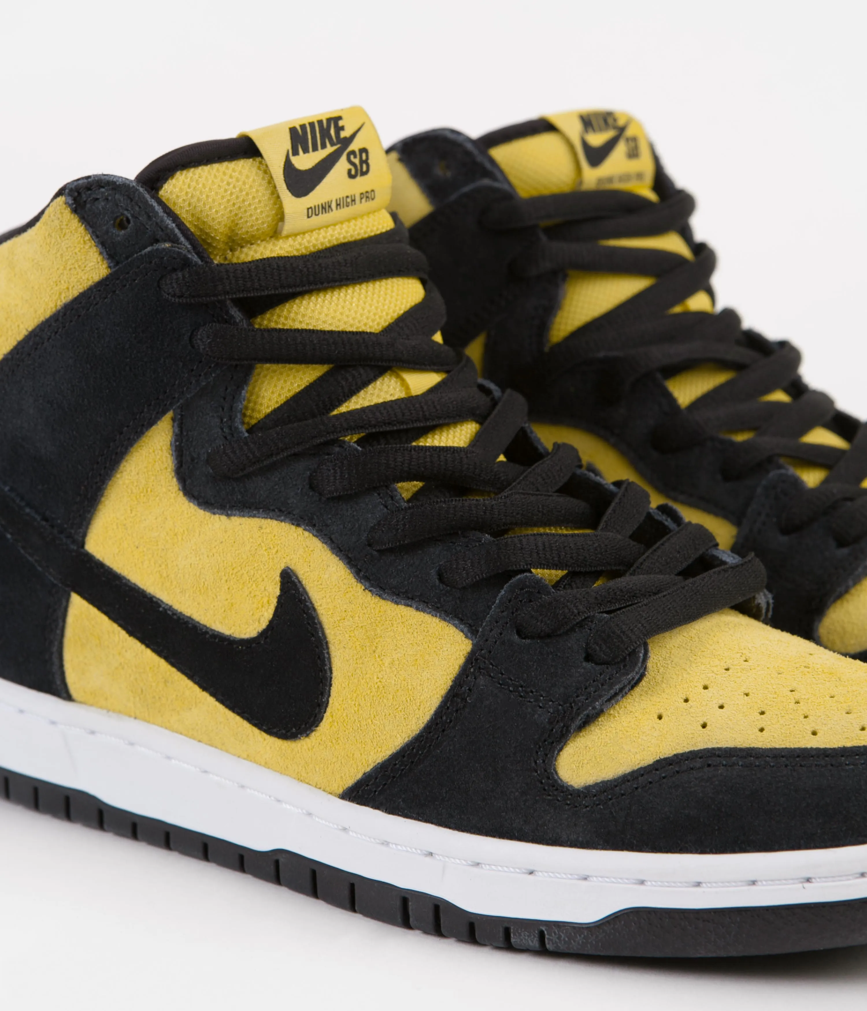Nike SB Dunk High Pro 'Reverse Goldenrod' Shoes - Black / Black - Varsity Maize - White