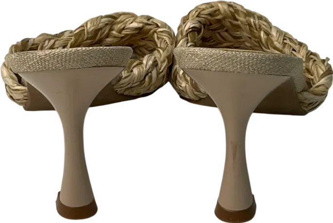 Oasis Beige Woven Heels UK 5 EU 38 👠