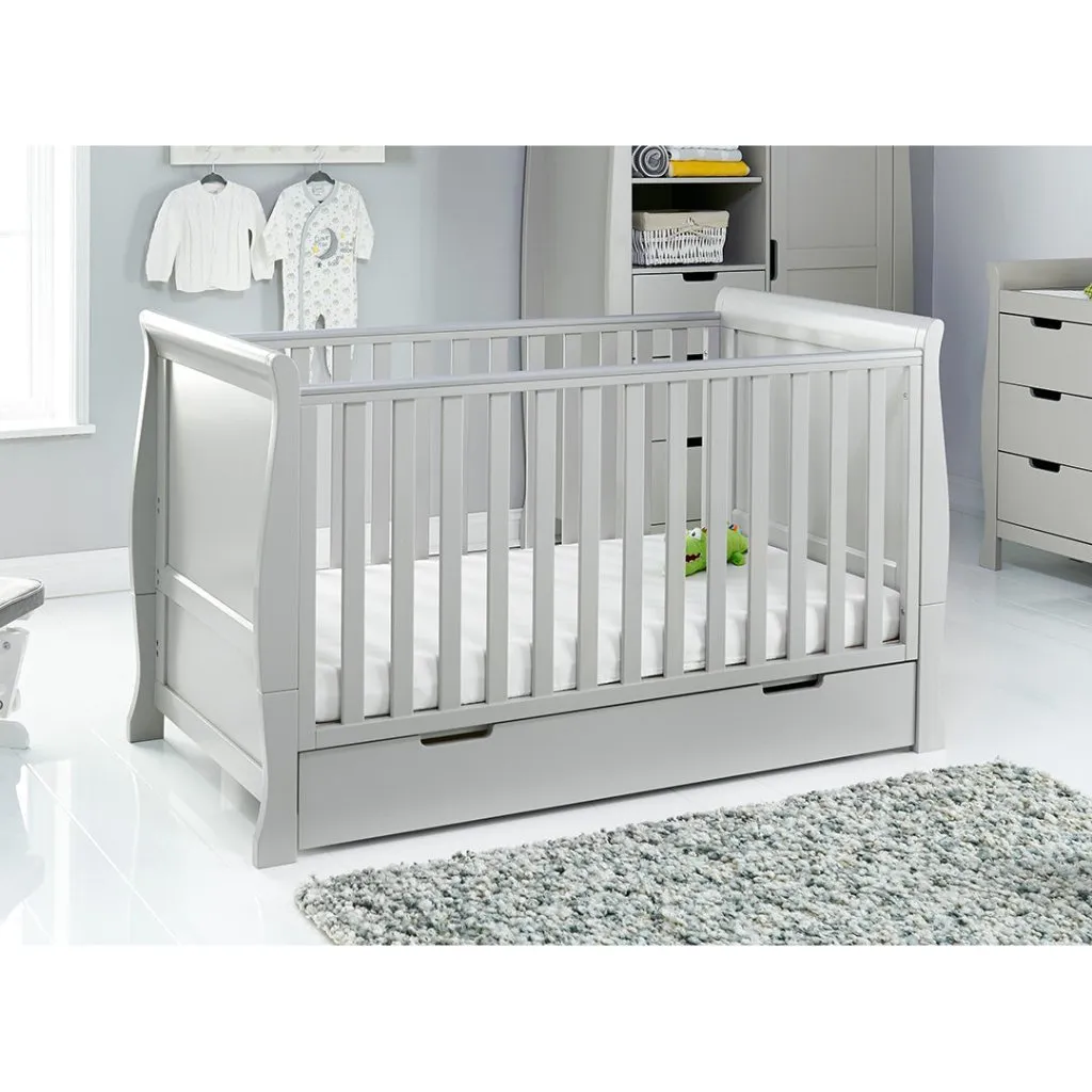 OBABY Stamford Classic Cot Bed - Warm Grey